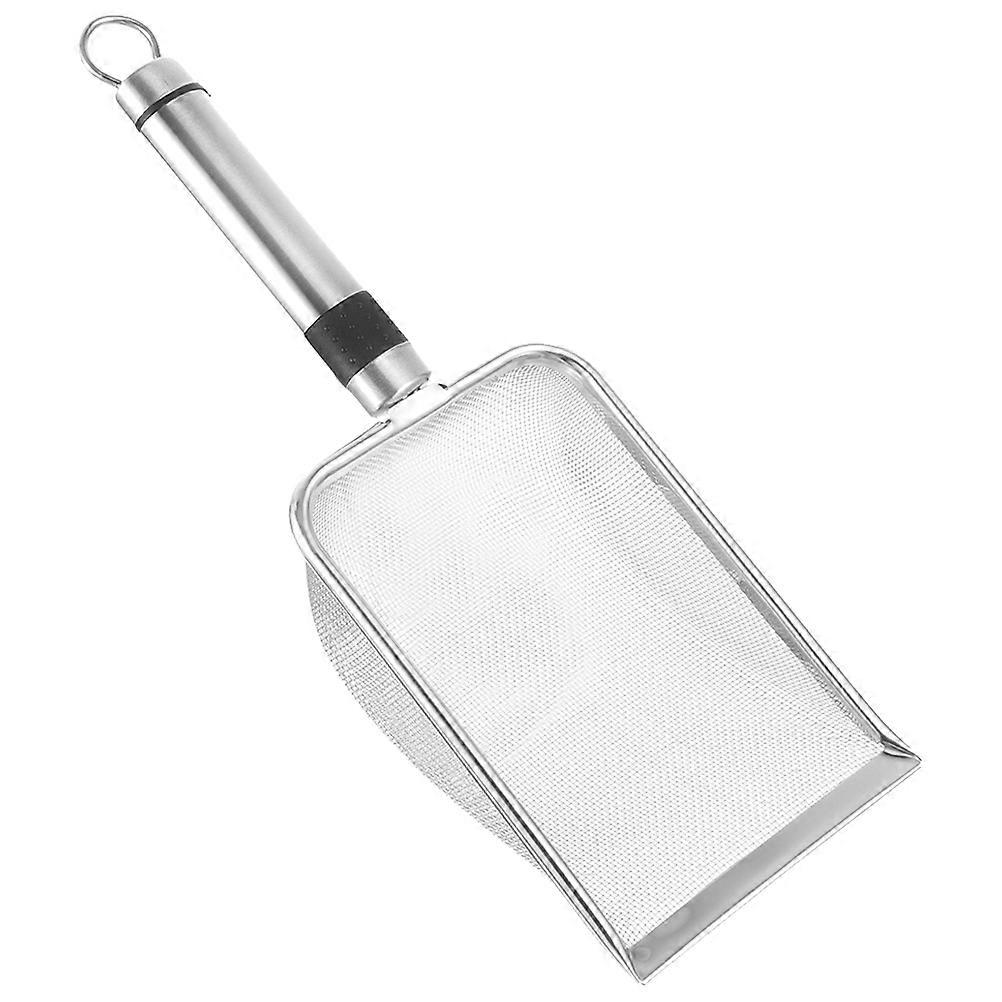 Stainless Steel Cat Litter Scoop with Efficient Sand Leakage for Home Use Silver