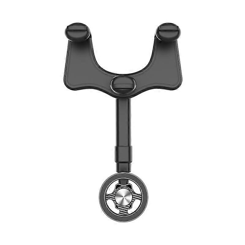 Magnetic Phone Holder For Car Rear View Mirror Mount Rotating Retractable Compatible With MagSafe Housing Or Metal Ring