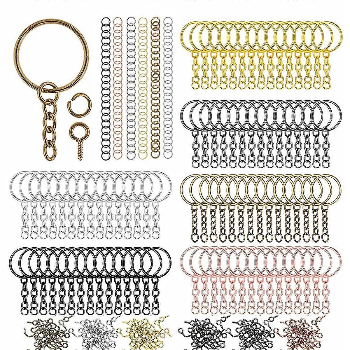 Key Rings for Crafts Keychain Making Kit (25 mm,Mixed Color)