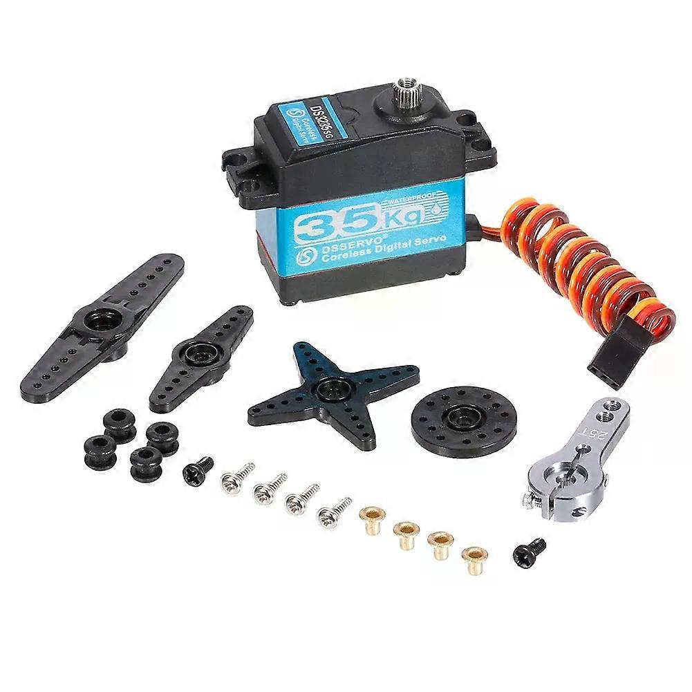Large Torque 35kg IP66 Waterproof Digital Control Servo for 1/10 1/8 RC Toys Car Models for Kids Playing