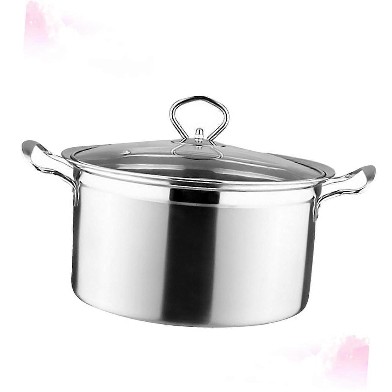 Milk Pot Universal Cooking Pot for Induction Gas NonStick Overflow with Glass Lid for Healthy Delicious Dishes 24×13CM Ref: 7424