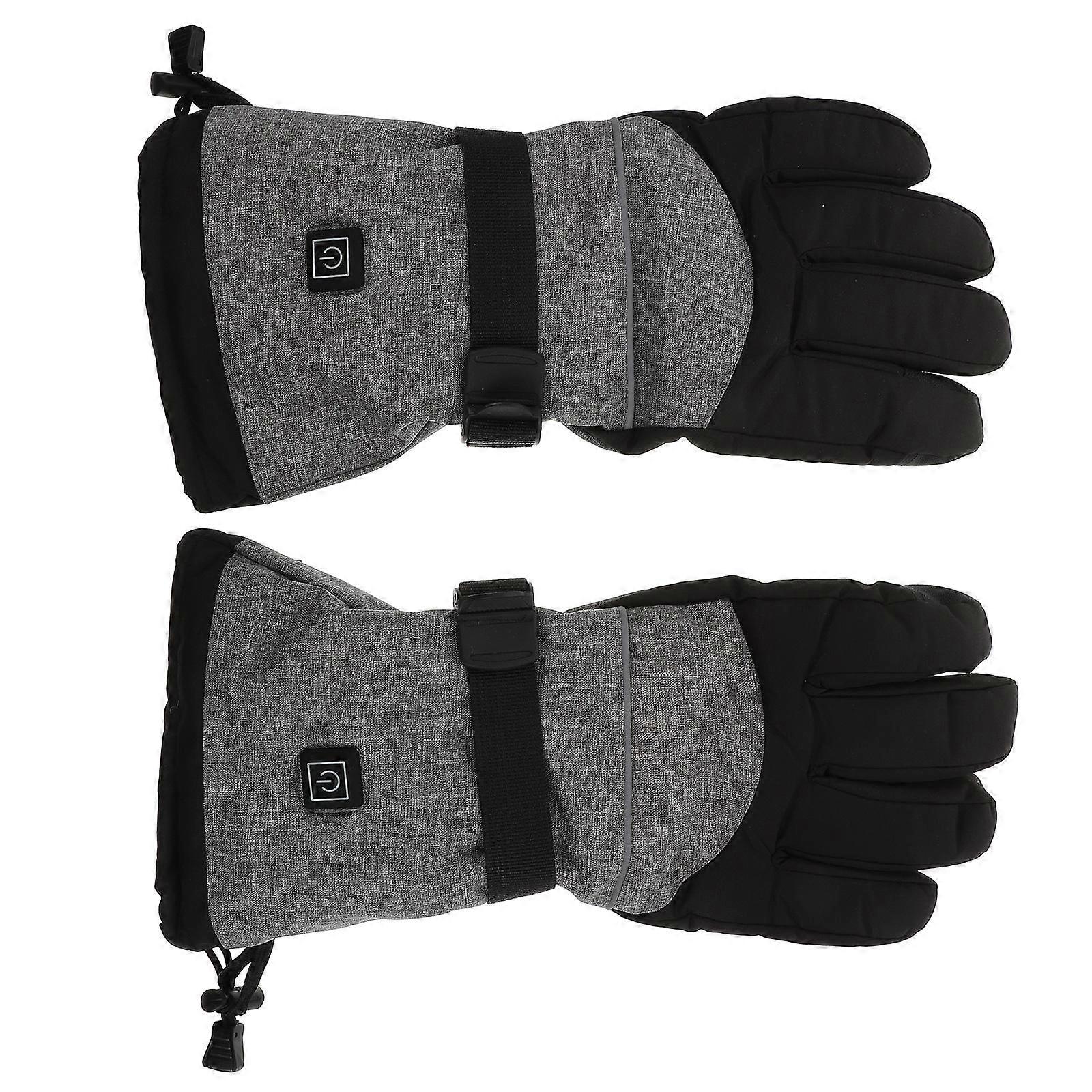 Electric Heated Gloves For Men Designed For Outdoor Riding Featuring Temperature Adjustment And Water-repellent Material 1 Set