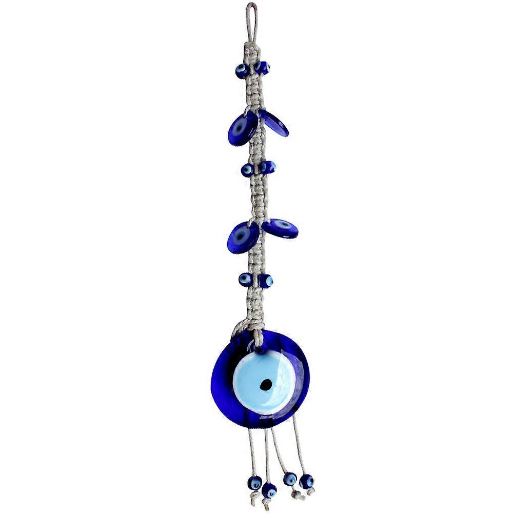 Blue Evil Eye Pendant Made of Alloy and Glass for Decoration and Fortune Protection 3.5x2.5cm