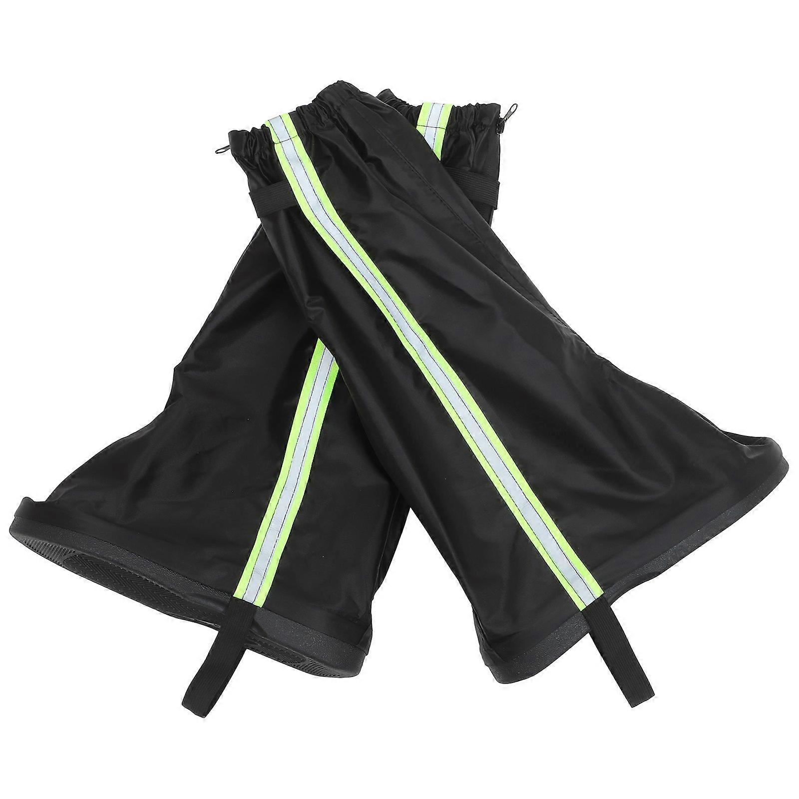 Black Waterproof Cycling Shoe Covers Made of Oxford Cloth for Protection Use Moderate Hardness 1 Pair