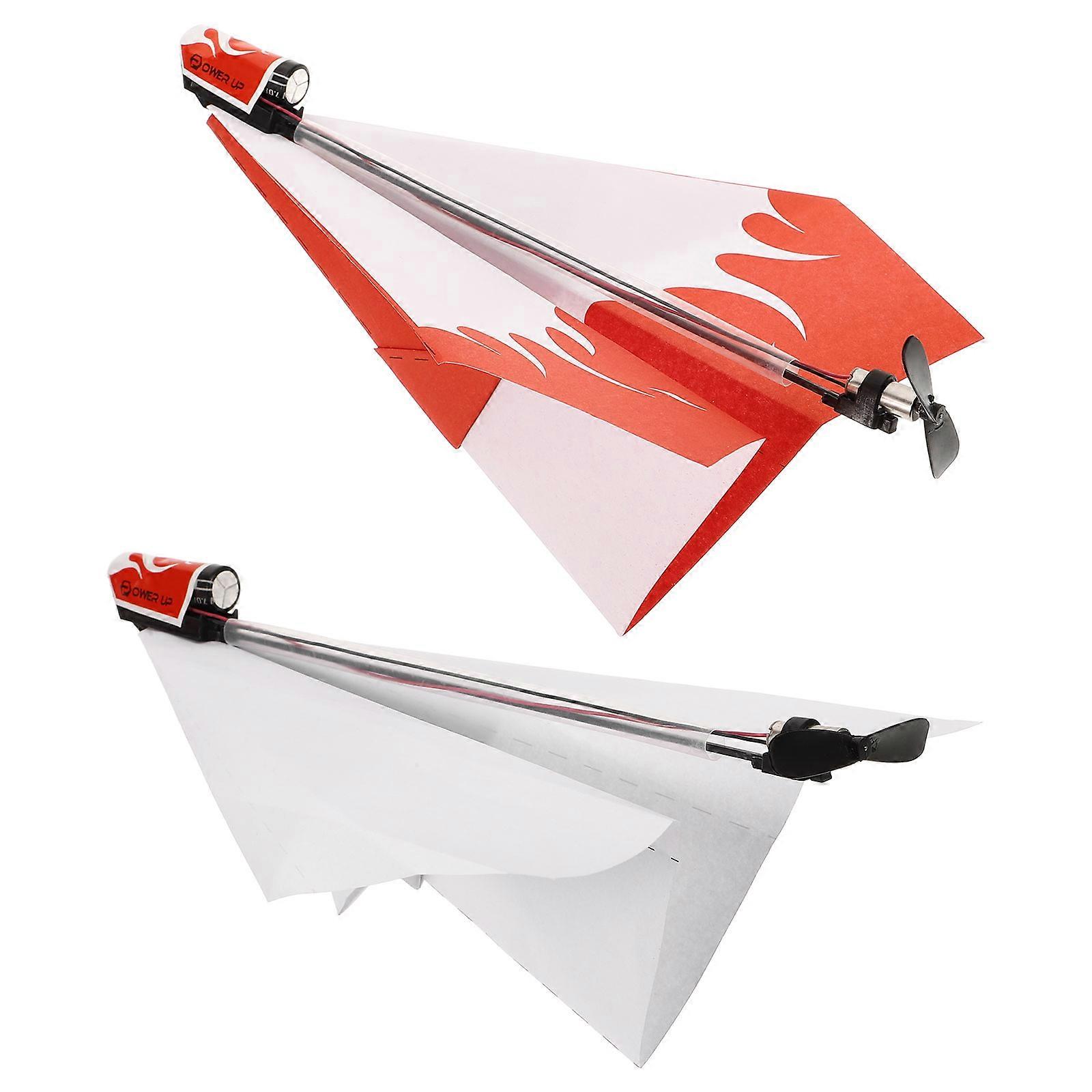 Motorized Electric Airplane Toy For Family Fun DIY Foldable Design Promotes Teamwork 1 Set