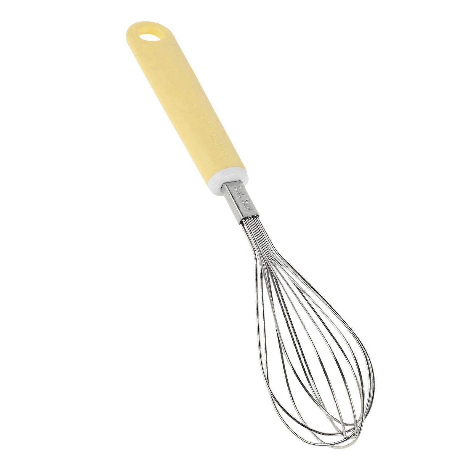 Versatile Hand Push Rotating Whisk For Baking Cream Beating And Milk Mixing In Yellow Constructed With Abs And Pp 1Set