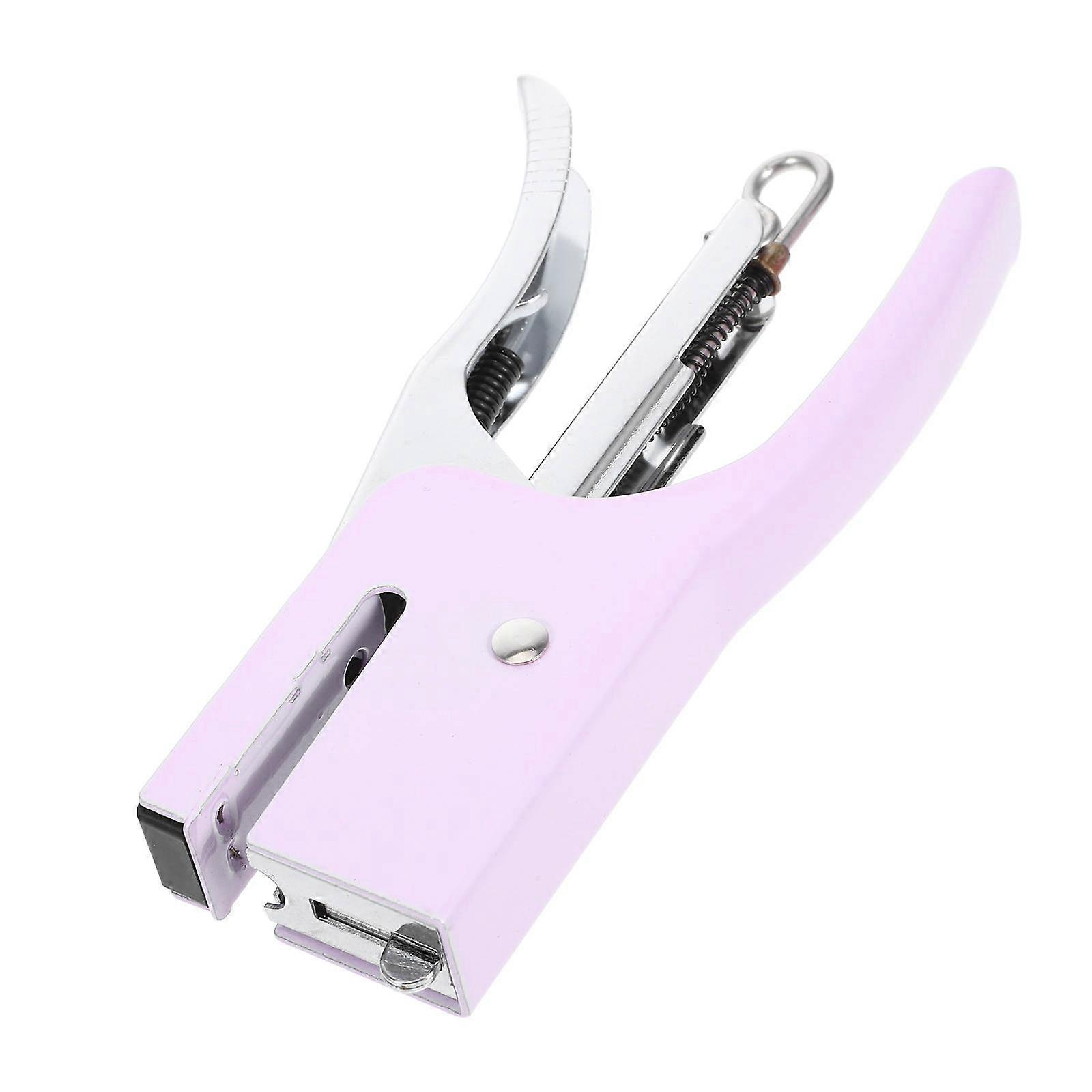 Vibrant Mini Handheld Stapler School Projects For Office Supplies Purple Ergonomic Tool 1Set