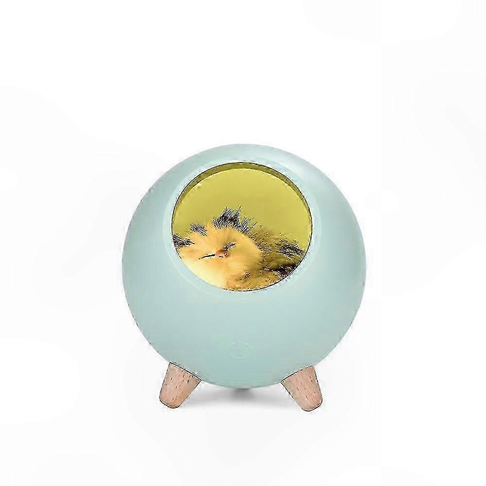 مصباح صغير على شكل قطة ليلية USB تعمل باللمس لديكور غرفة النوم ضوء جو شحن محمول للأطفال والكبار