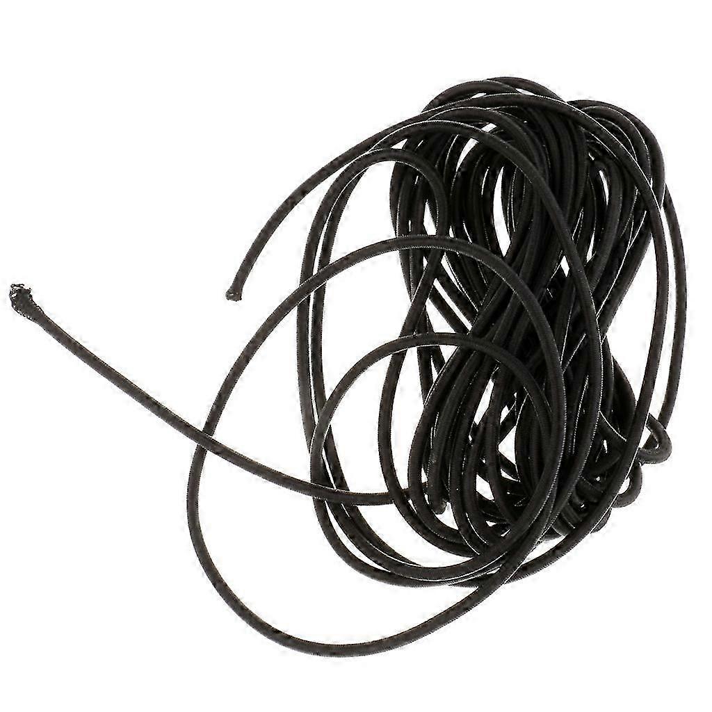 Elastic Shock Cord 3mm Black 5m Length for Tent Poles, Durable Bungee Rope Repair Line
