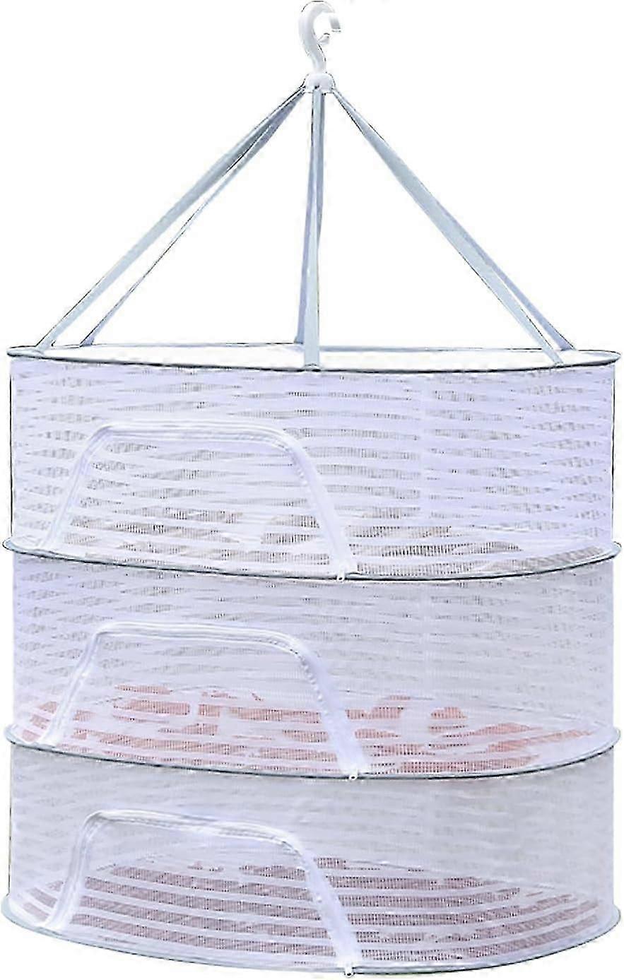 3 Layer Herb Drying Rack, Foldable Hanging Mesh Dryer for Plants and Fruits