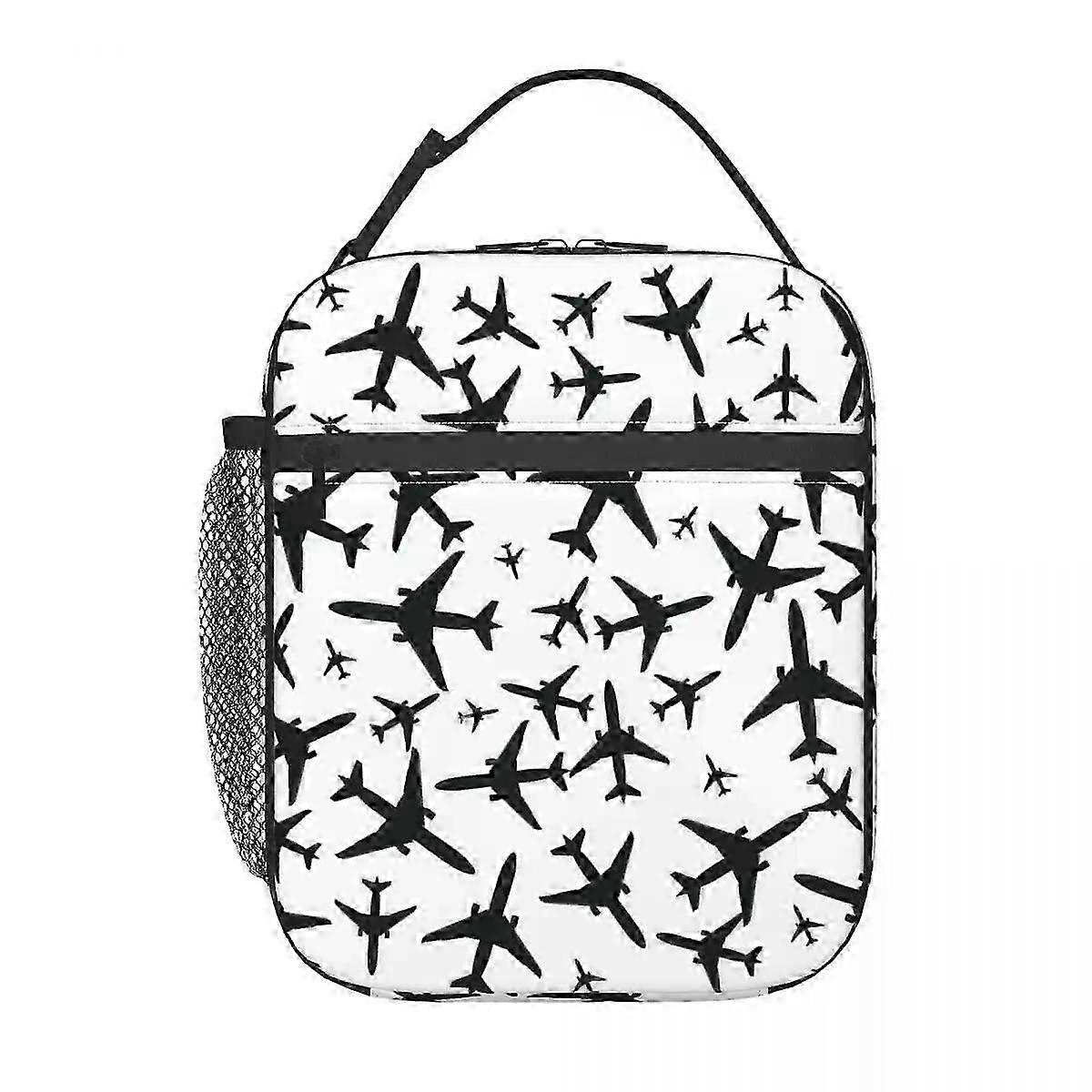i1746カスタムランダム飛行機パターンランチバッグ男性女性クーラー断熱ランチボックスアダルトオフィスswg2978