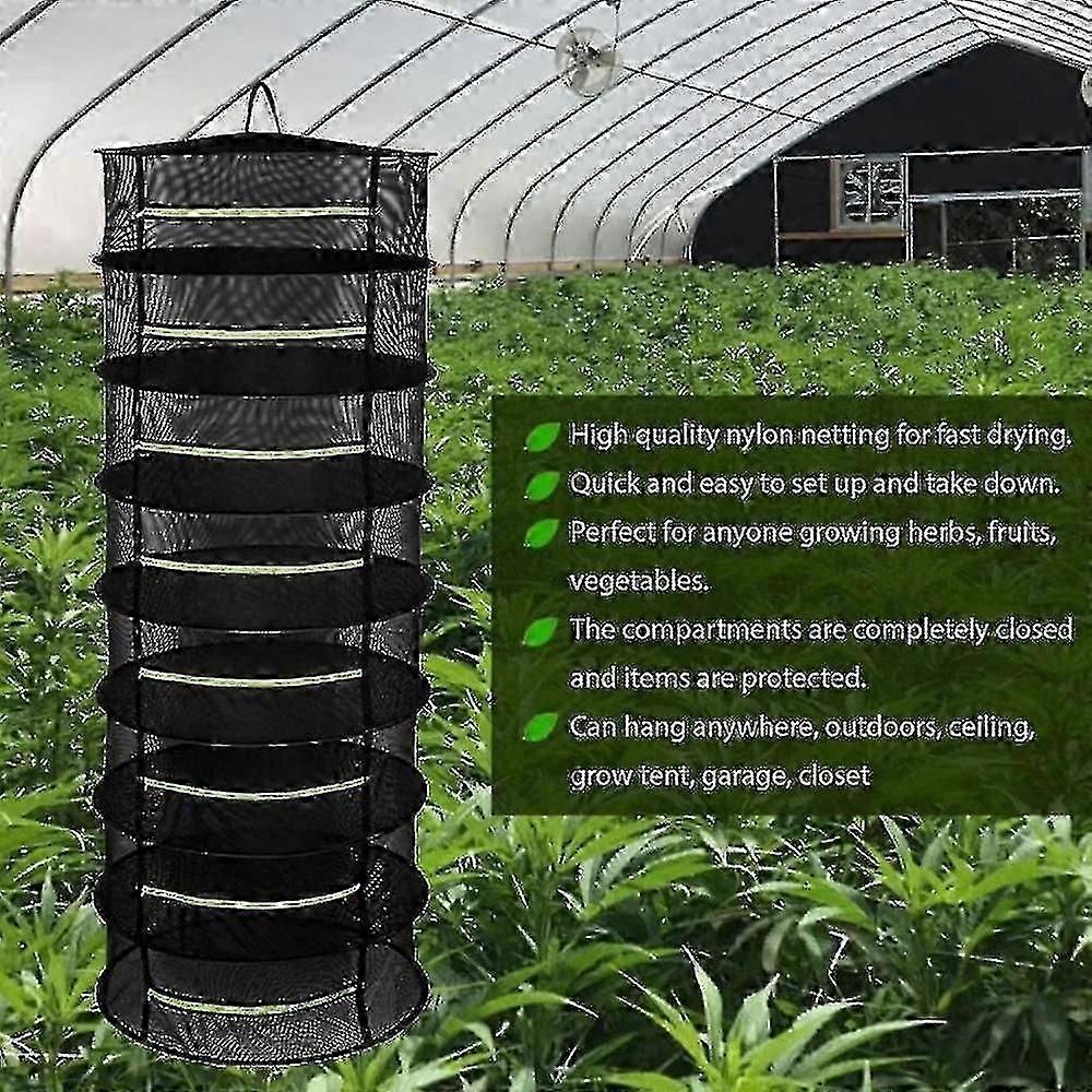 Herb Drying Net Hanging Mesh Rack - Folding Dryer Bag for Plants, Flowers, Buds