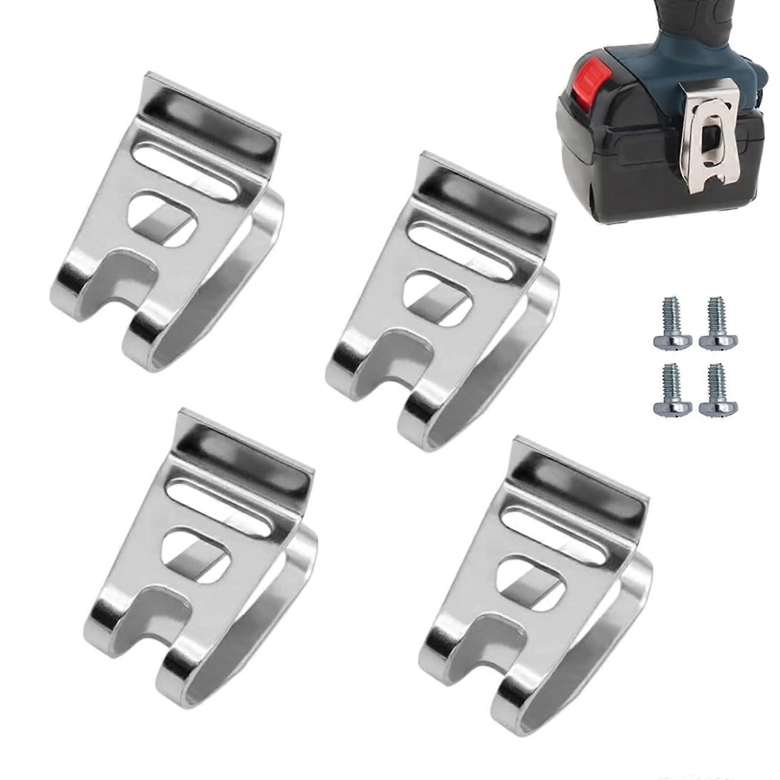 Stainless steel belt hook clips for Makita drills – durable replacement with screws