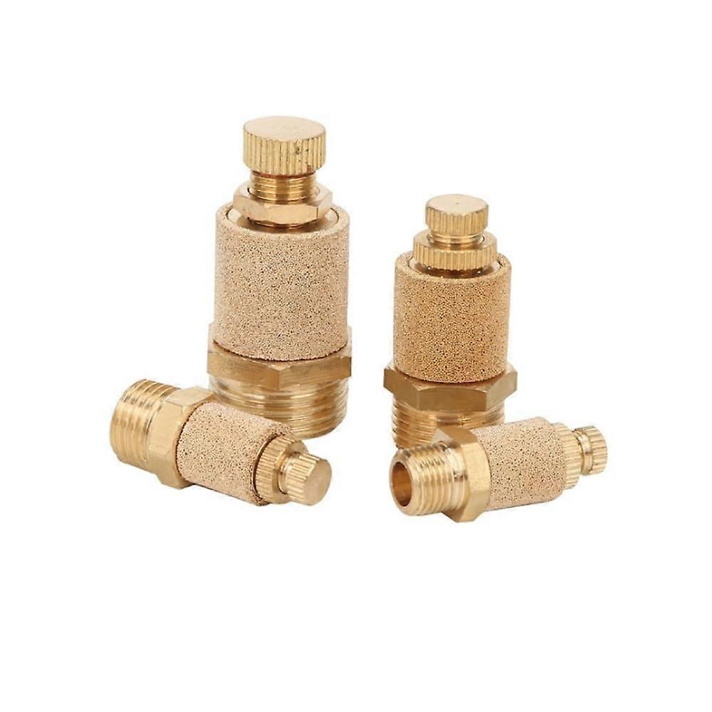 Pneumatic Muffler Silencer Filter Speed Controller 1/2" Sintered Bronze Copper Connector 1/8" 1/4" 3/8" 3/4"