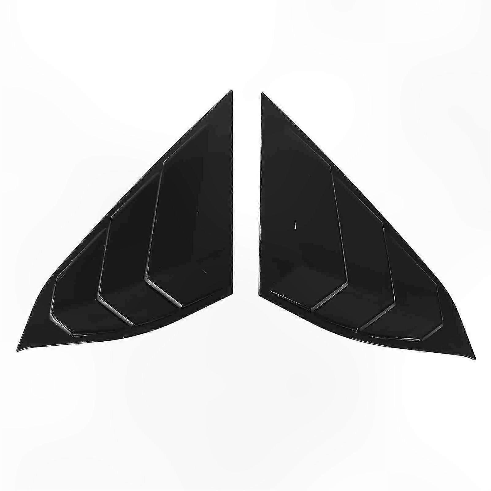 2-Pack Glossy Black Rear Side Window Louvers for 2018-2021 Accord