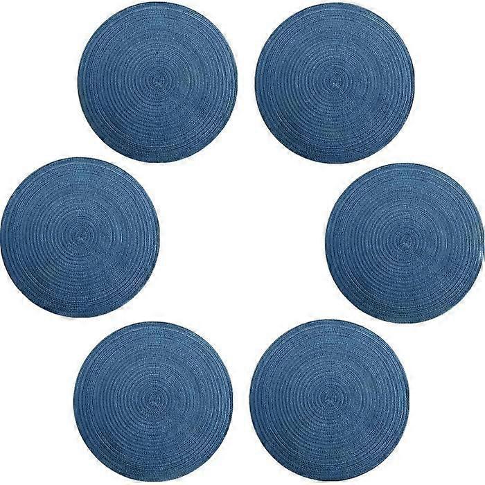 Placemats - Unspecified - Set of 6 - Round - Handwoven - Non-slip - Washable