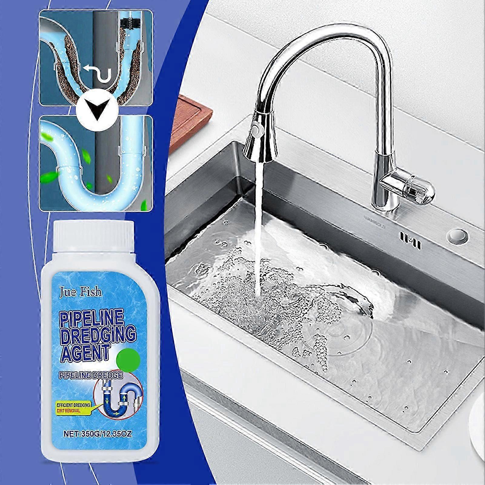350g Pipeline Dredging Agent, Powerful Pipe Drain Cleaner Agent for Kitchen Toilet Pipelines Sinks