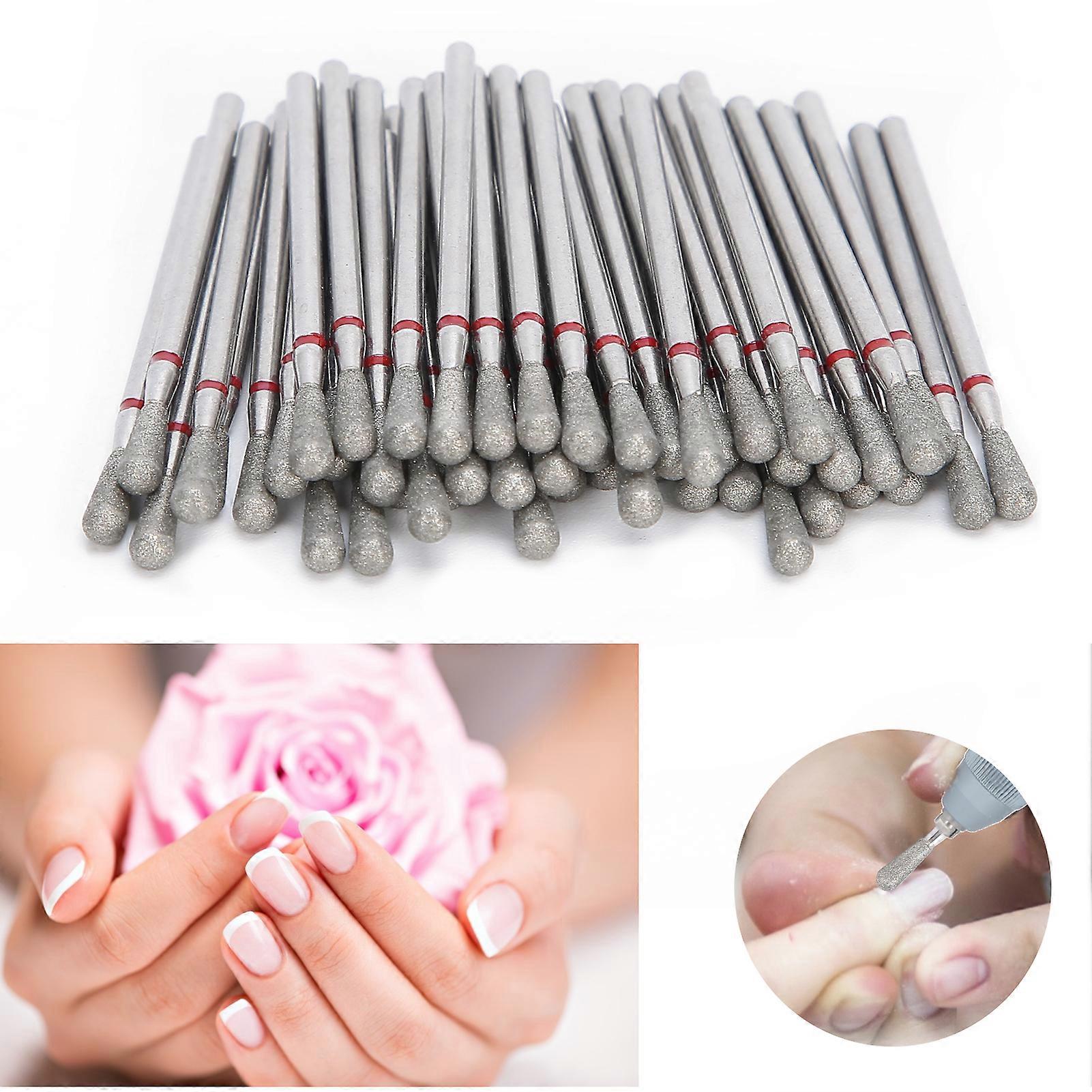 50pcs Professional Nail Polishing Grinding Head Nail Drill Bits Manicure Tool Accessory