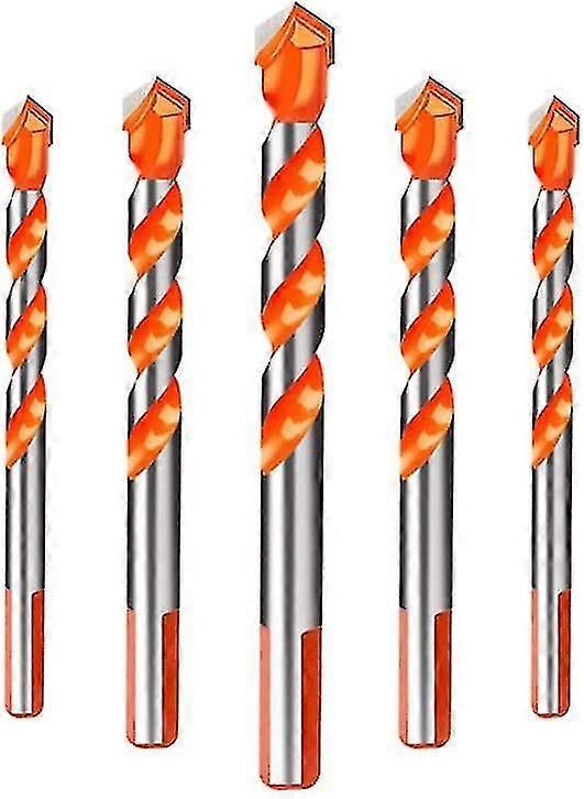 5pcs Triangular Carbide Drill Bits  Multi-Purpose Handle Bits for Concrete, Brick, Glass, Plastic, Wood