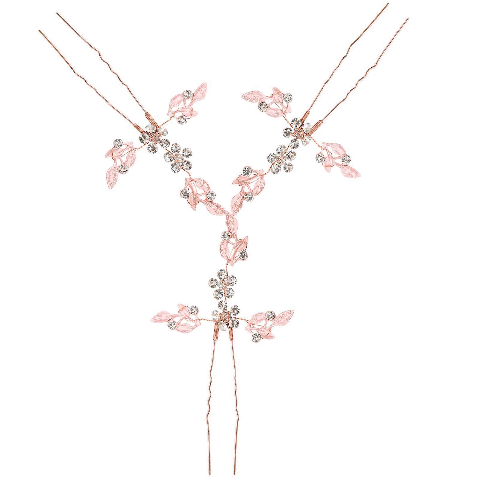 Bobby Hair Sticks for Decor Use Crystal Pearl Alloy Multi Color 3pcs 0.8-Inch