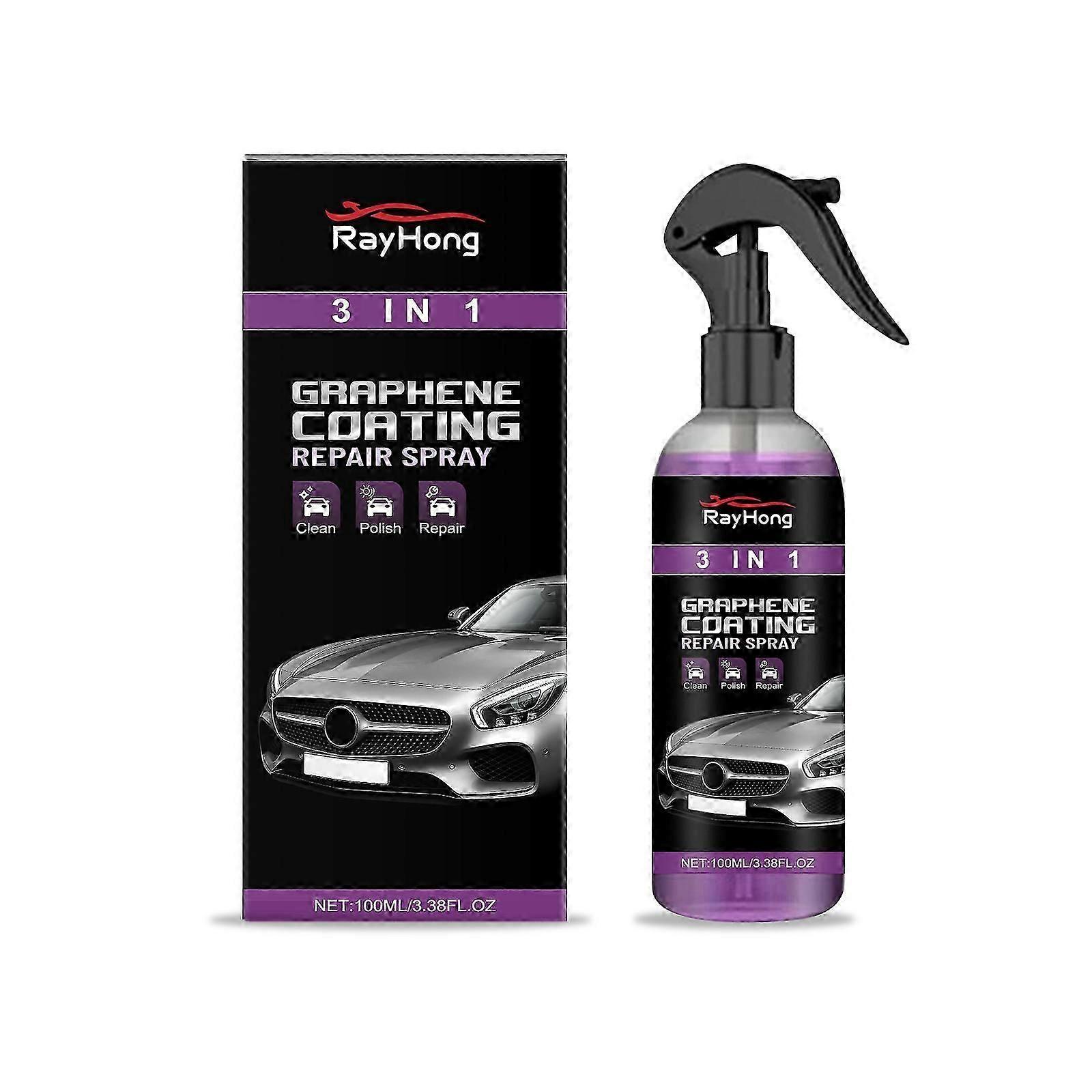 Rayhong 3-in-1 automobile coating protection spray waterproof, anti fog and brightening nano coating spray for automobile surface