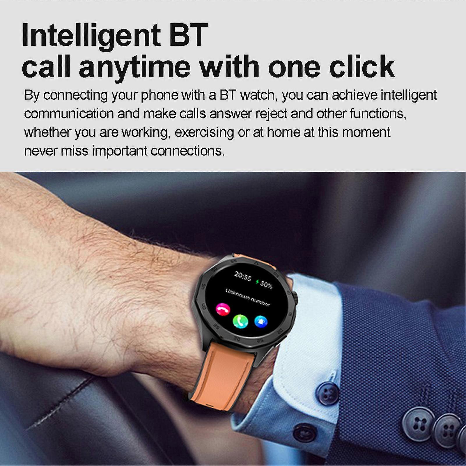 1.43-Inch Smart Watch with Health Monitoring, IP68 Waterproof, BT5.2, SOS Function