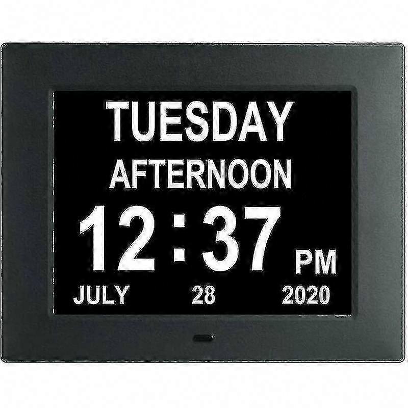 Digital Dementia Clock Calendar Clock Large Display Clear Unabbreviated Time and Date for Easy Reading