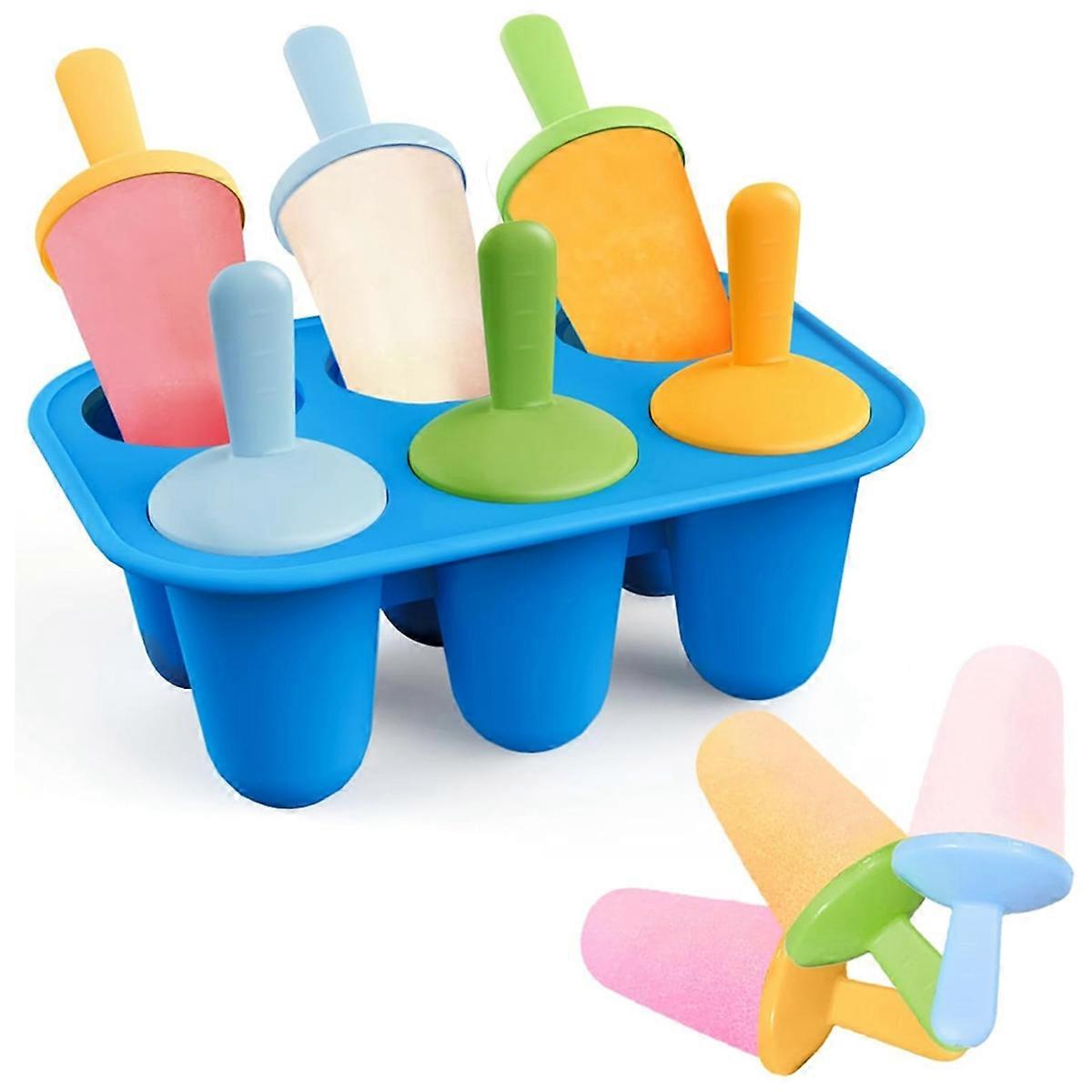 Popsicles Molds Silicone,6 Pieces Ice Mold, Mini Toddler Popsicle Molds with Sticks,Homemade Small Popsicle