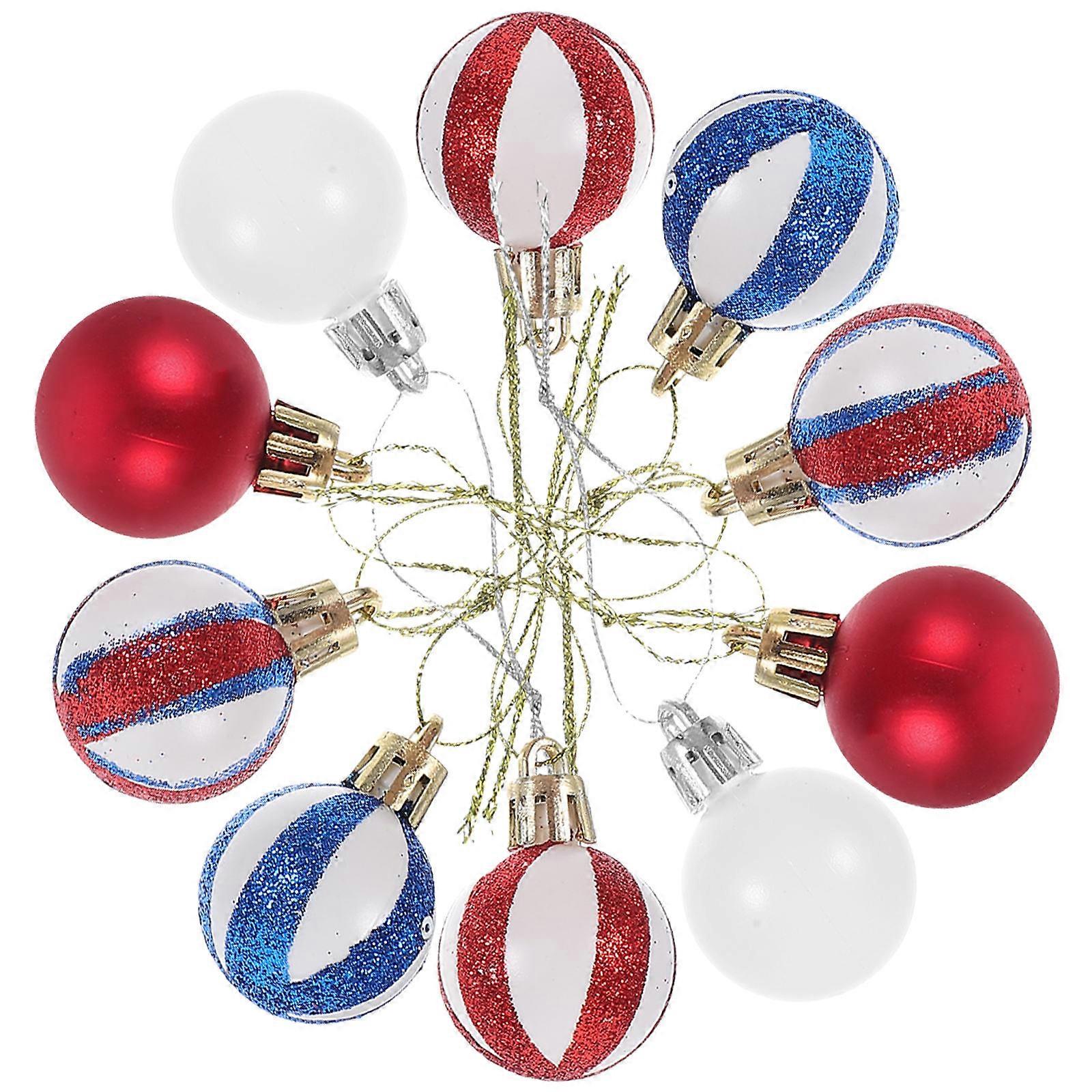Patriotic Ornaments Hanging Balls Independence Day Themed Families Event Organizers 54Pcs