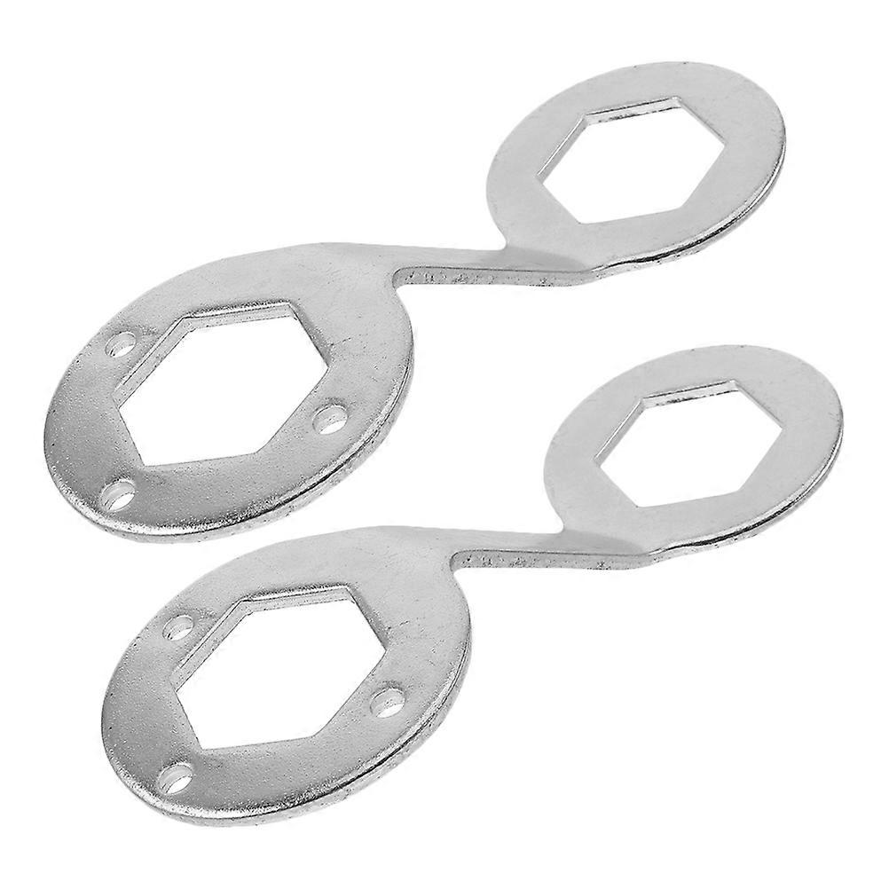 Washer Spanner Wrench Set for Repair Use Made of Stainless Steel Silver Color 2pcs