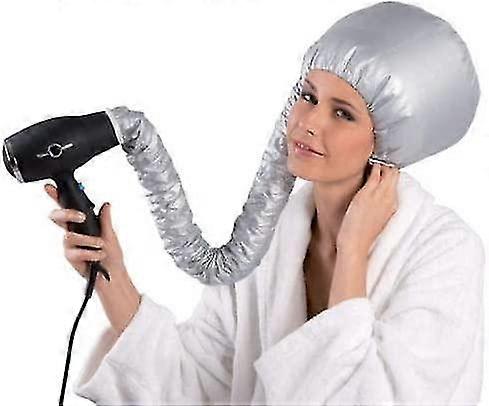 Hairdryer Drying Cap Bonnet with Elastic for Phon Attachment, Gray