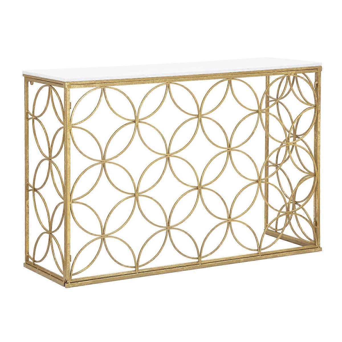 MF619 Console, Or, Marbre, 120x40x80 cm
