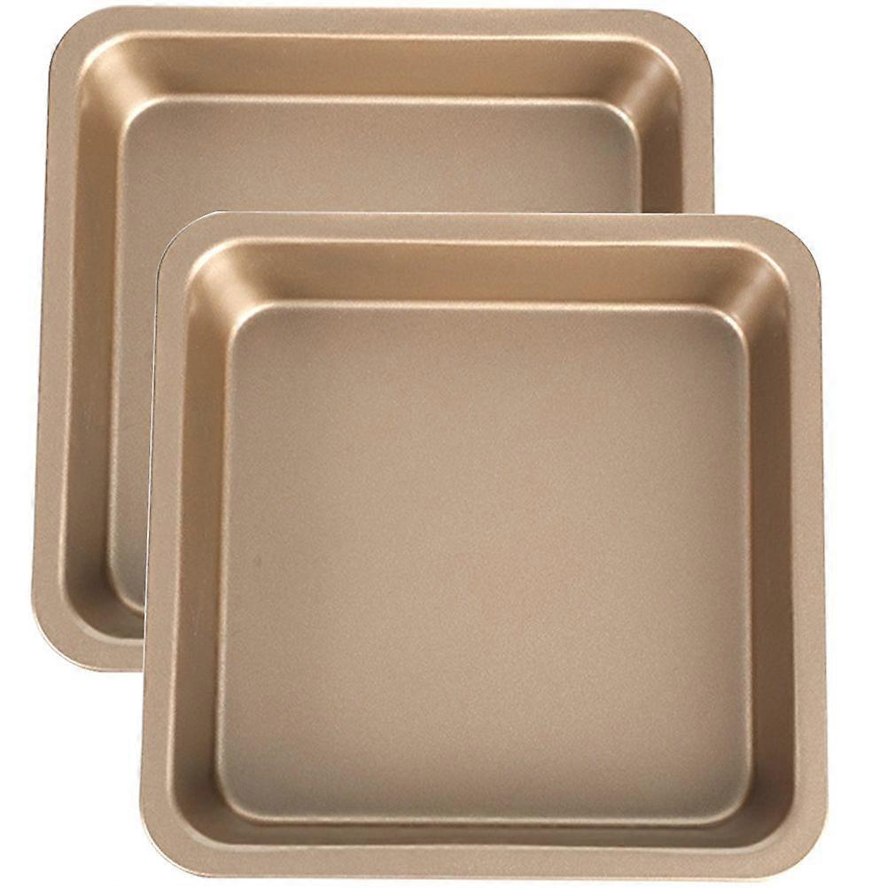 2Pcs Nonstick Square Cake Pan Thick Bread Baking Pan Cookie Baking Pan DIY Cake Pan