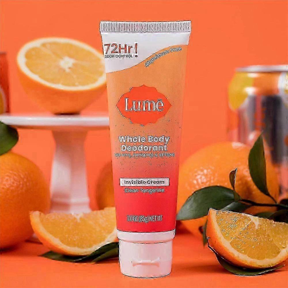 Lume Whole Body Deodorant Cream in Clean Tangerine, 72-Hour Odour Control