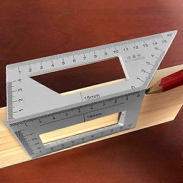Triangle Square Angle Ruler Protractor Alloy Measuring Tool - Multi-function