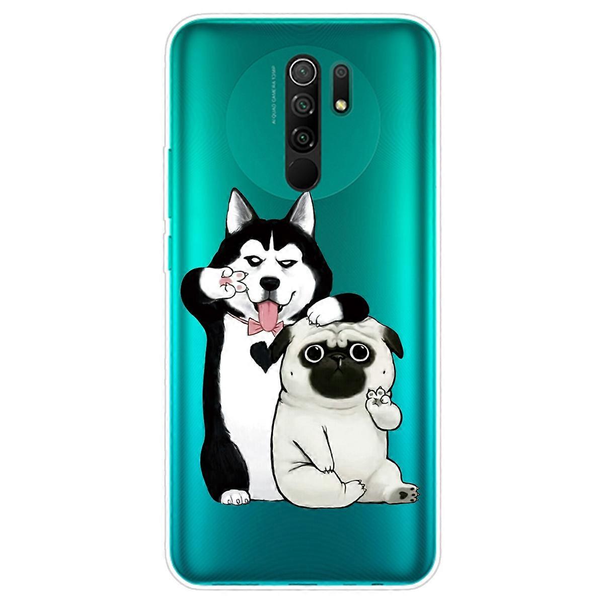 Pattern Printing Soft TPU Mobile Phone Case for Xiaomi Redmi 9 - Dogs