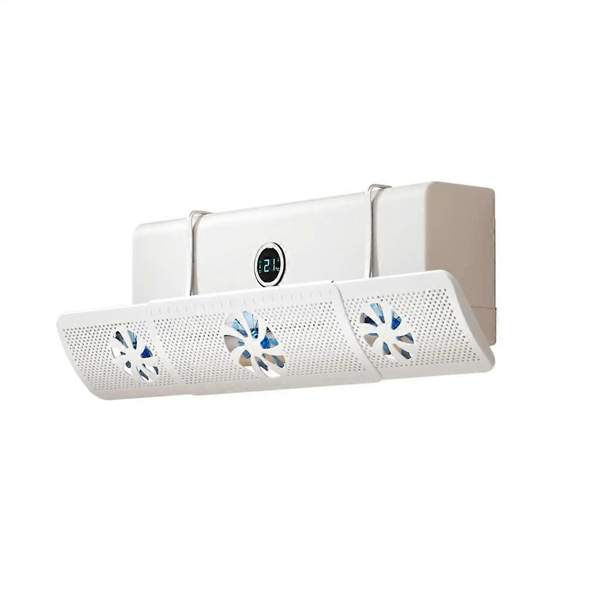 Air Deflectors for Ceiling Vents Adjustable Air Vent Deflector with 3 Fans Conditioner Baffle for Car Home Family