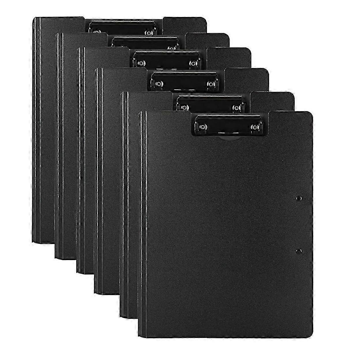 A4 clipboard folder for school office, dual clip foldable writing pad, 6-pack