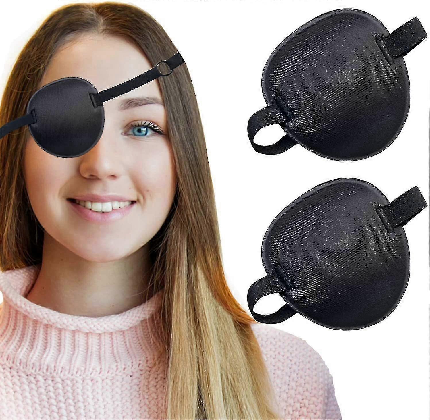 Adjustable Soft Eye Patch for Amblyopia and Lazy Eye - 2 Pack for Left or Right