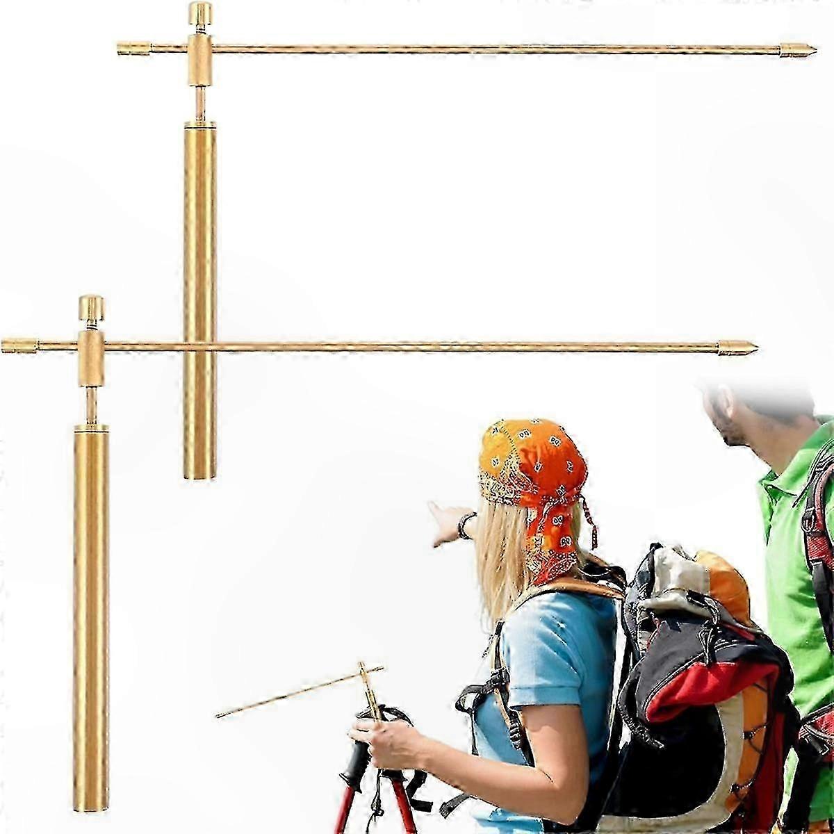 Copper Divining Rods Pair with Smooth Rotation and Instructions for Spiritual Dowsing