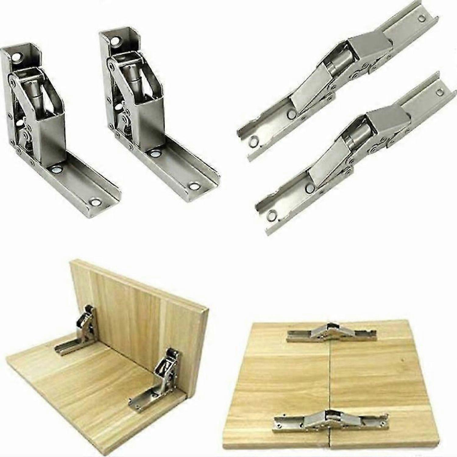 Set of 4 90 Degree Hinges - Adjustable Hinges for Cabinet Doors and Furniture, Concealed, Overhead and Inset -HK908