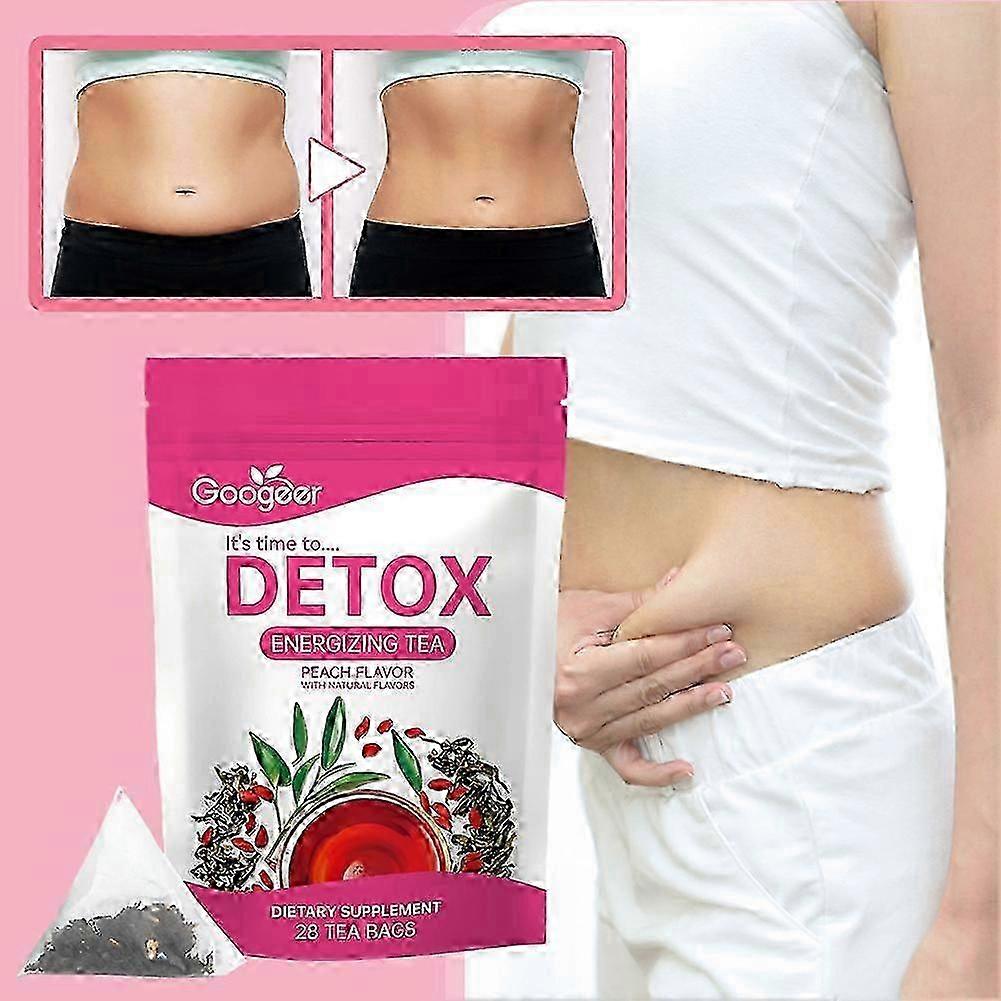 1-3X Detox Energizing Tea Peach Flavored Digestive Health Tea για καθαρισμό του εντέρου για όλους τους τύπους δέρματος