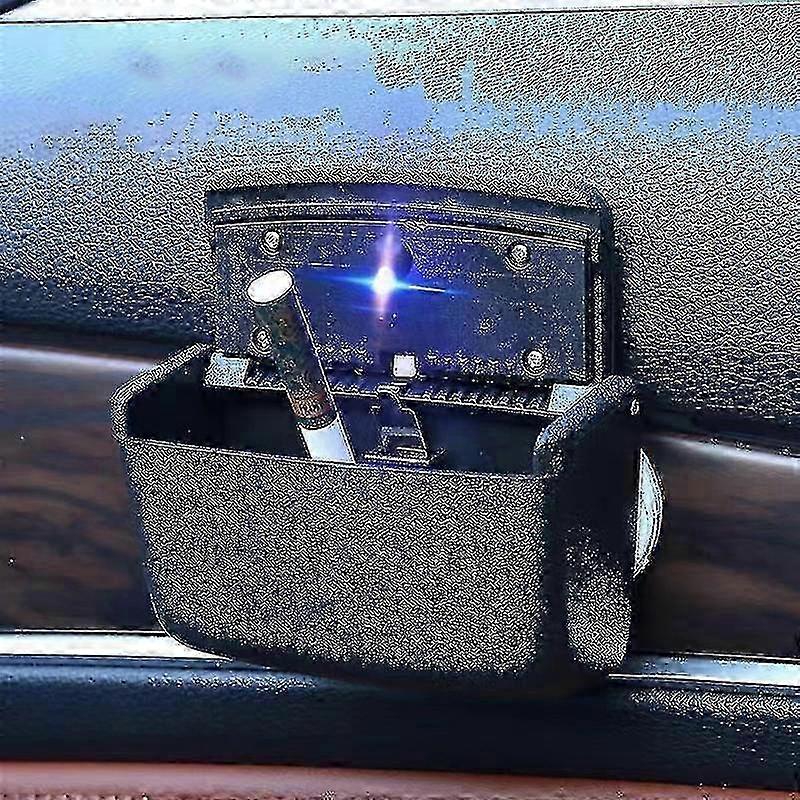 Universal Car Ashtray With Led Lights Auto Cigarette Smokeless Portable Ash Tray With Cover Creative Multi-function Car Supplies