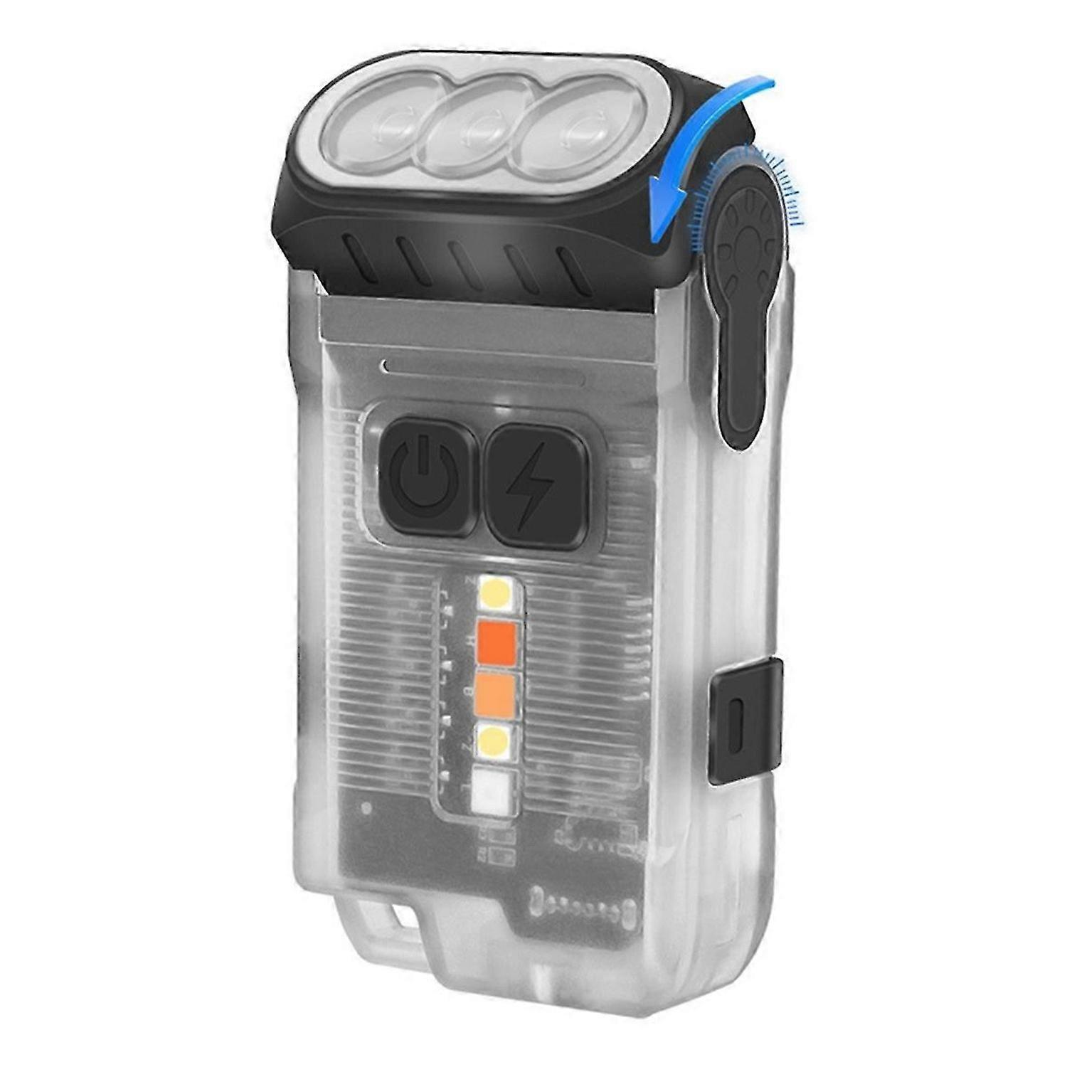 V15 LED Small Powerful Flashlight,10 Modes Pocket Flashlight(white)