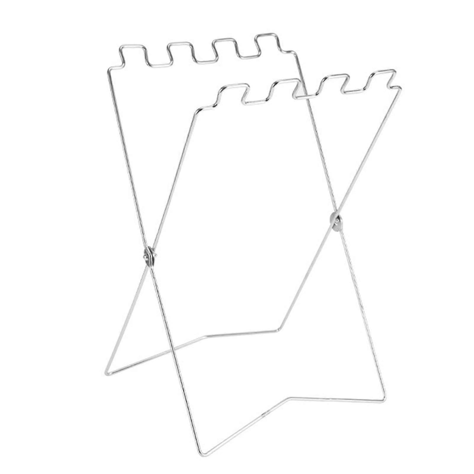 Portable Trash Bag Holder Stainless Steel Foldable Garbage Rack Trash Bag Shelf for Outdoor Camping BBQ Picnic Silver