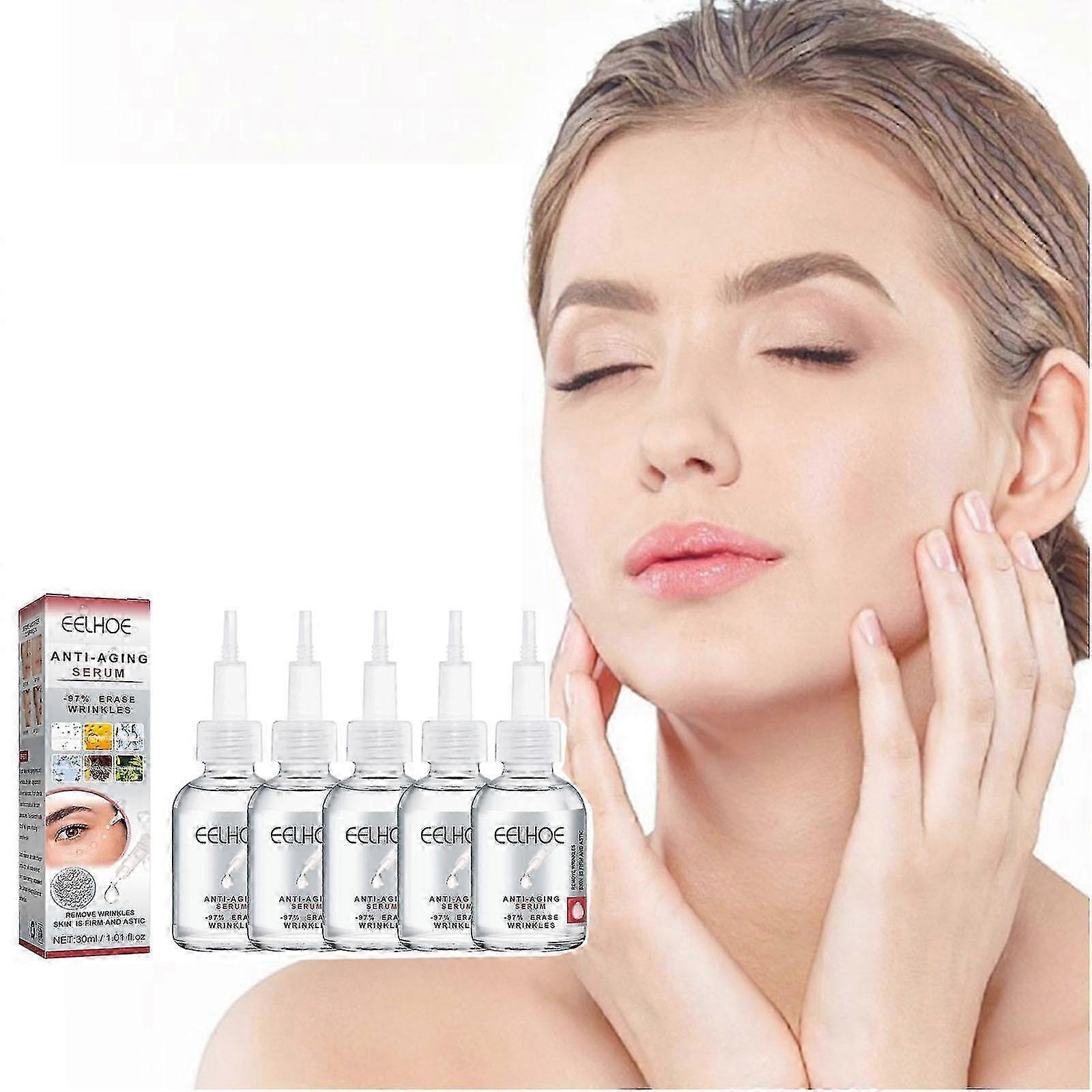 5pcs Anti-aging Serum,advanced Deep Anti-wrinkle Serum,reverse Signs Of Aging Such As Sunburn, Fine Lines And Wrinkles 30ml