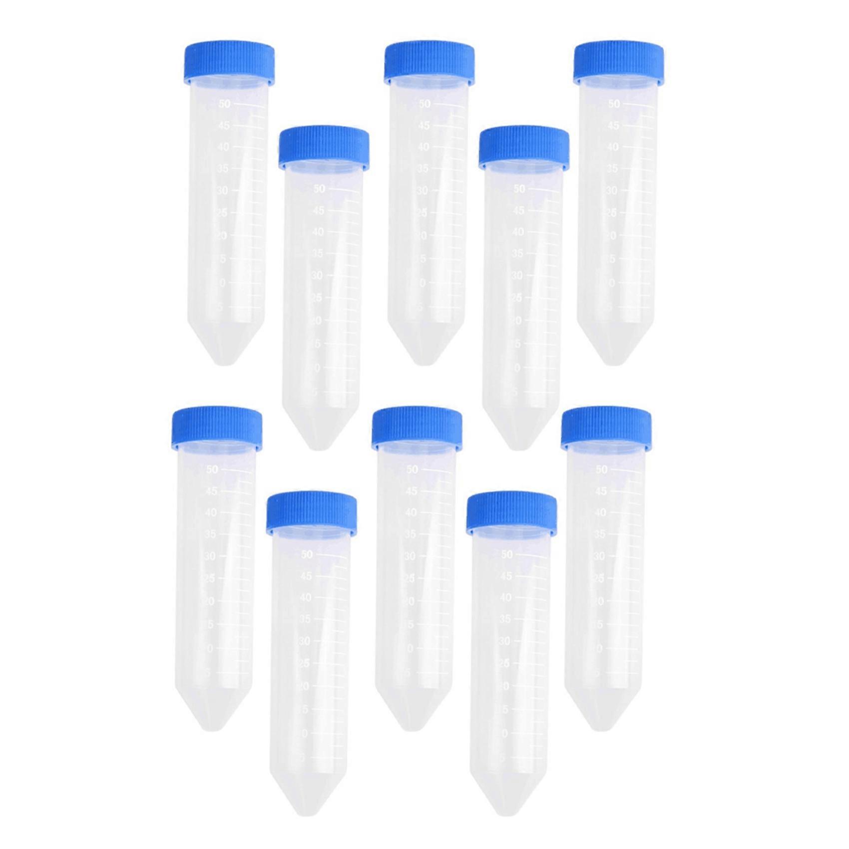 100 Pieces 50Ml Plastic Centrifuge Tube Pipe Vial Lab Test Container