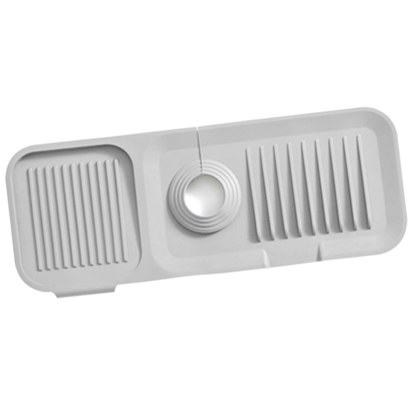 Faucet Mat Silicone Sink Guard 37x14cm Light Grey Odorless