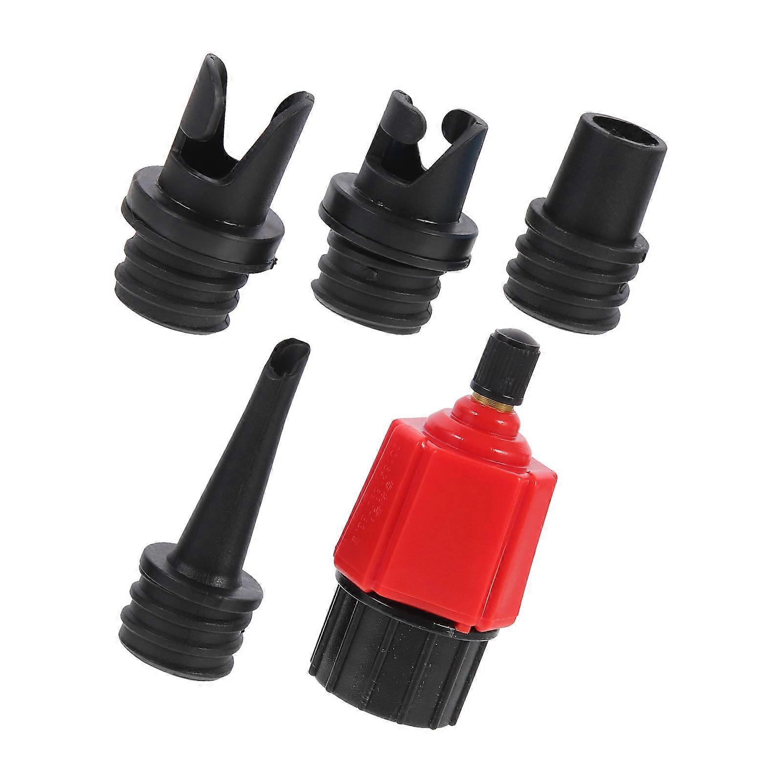 Boat Pump Adapter 5Pcs Kayak Valves Pump Adapters For Outdoor Activities Red Color Sealing