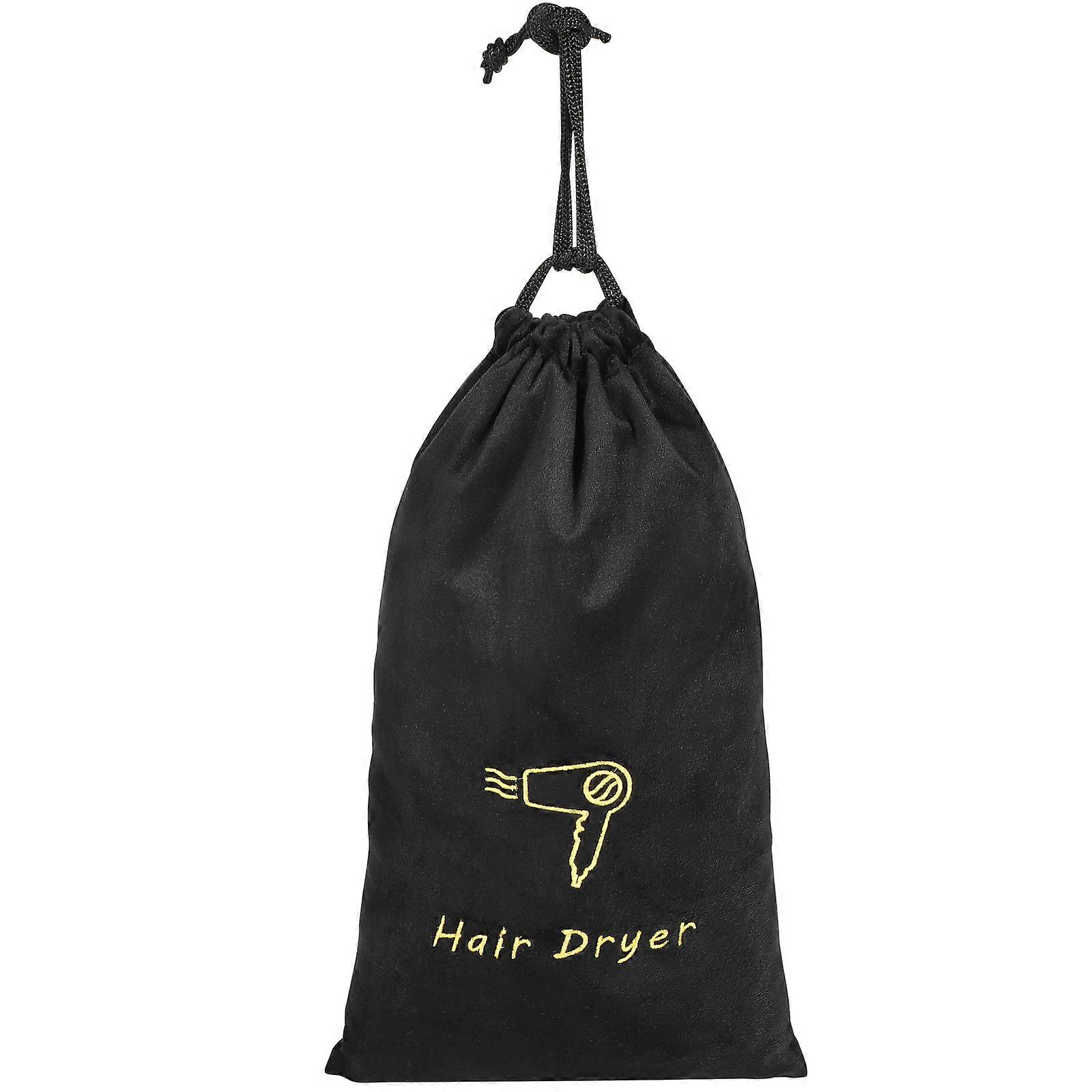 Hair Dryer Storage Bag for Storage Portable Drawstring Pouch Black